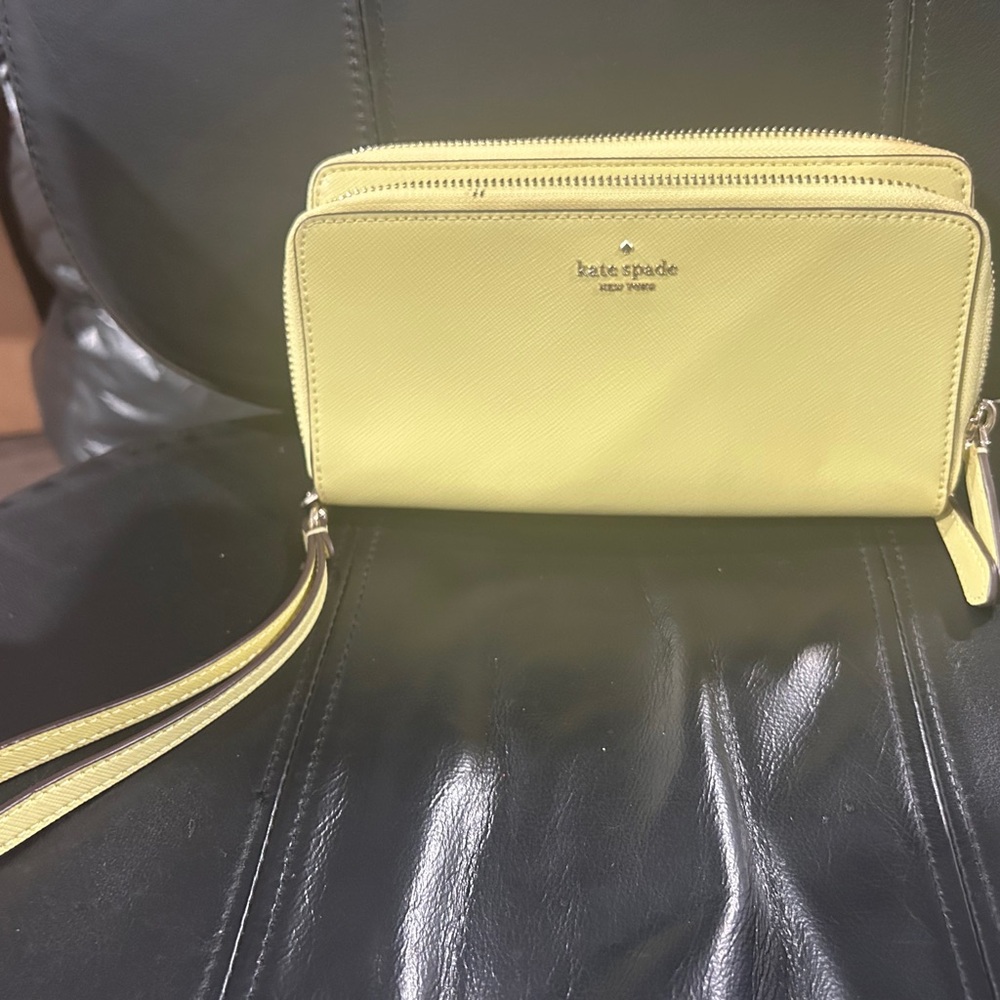Kate Spade Yellow Wristlet Wallet